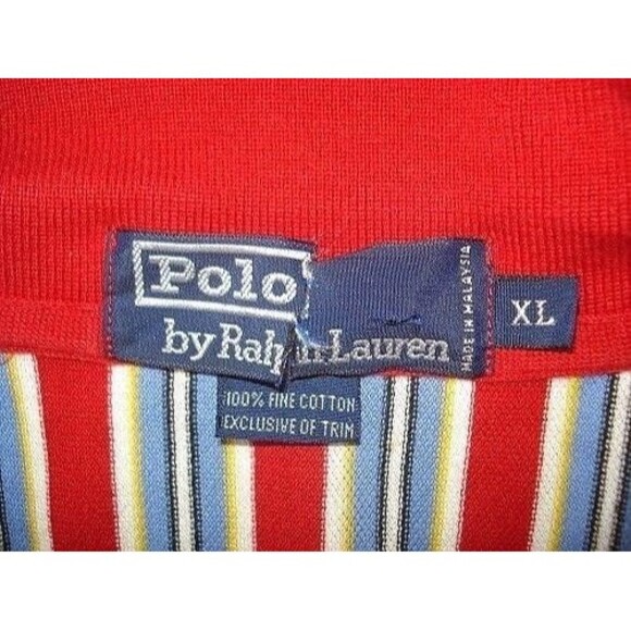 Ralph Lauren Polo Golf Shirt Barten Creek Mens XL Retro Multi-Striped Size XL - Picture 5 of 6